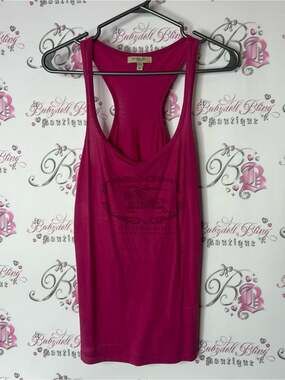 Burberry tank top pink logo classic Magenta Racerback Tank with Center Logo